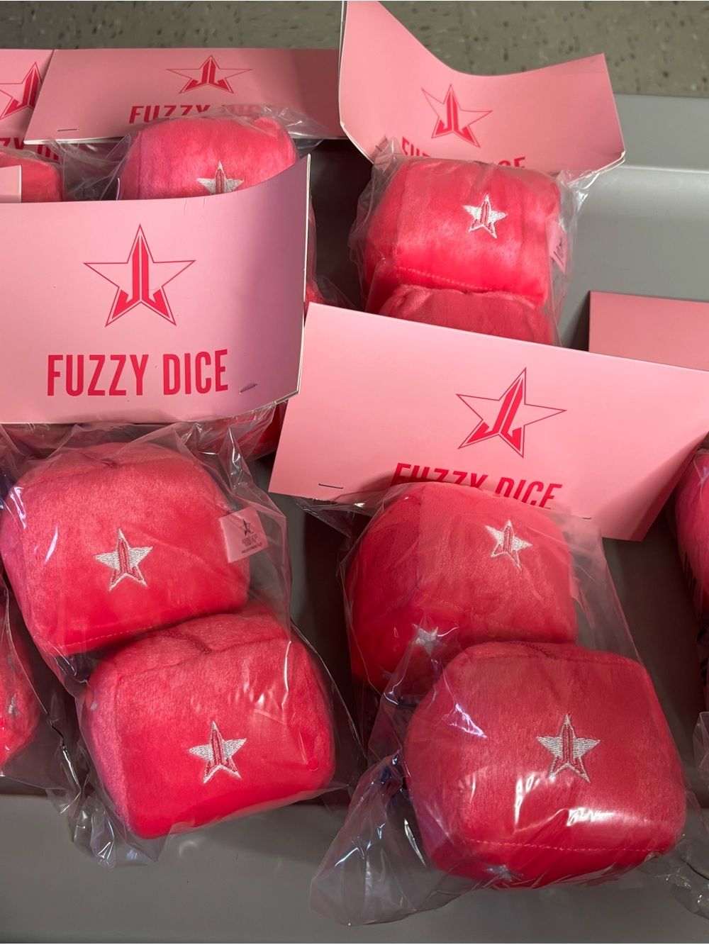Jeffree Star Pink Fuzzy Dice Kids Accessory